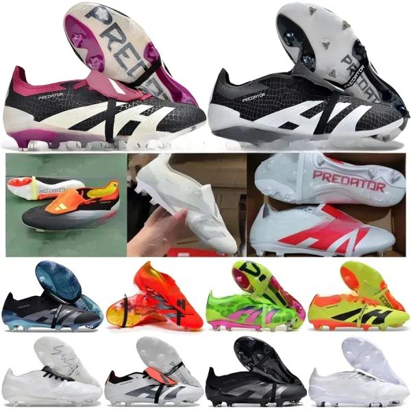 Sac-cadeau Qualité Boots de football 30e anniversaire 24 Elite Tongue Fold Laceless Lacets FG HOMMES SOCCER CLATS CONFORTS TRAPALIT