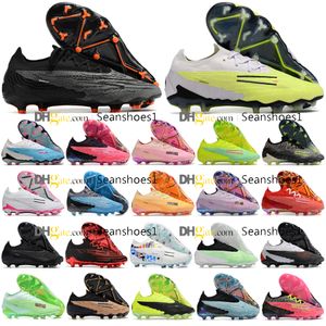 Sac cadeau Chaussures de football de qualité Phantoms GX Elite FG Ghost Low Ankle Version Crampons de football souples Hommes En plein air en cuir Baskets confortables Chaussures de football en tricot US 6.5-11