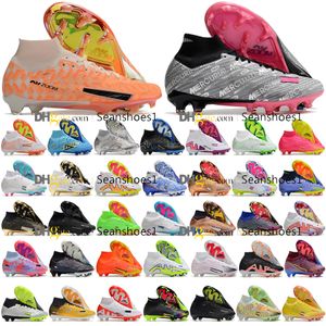 Cadeautas Kwaliteit Voetbalschoenen Zoom Mercuriales Superflys 9 Elite FG ACC Voetbalschoenen Heren Outdoor Mbappe Ronaldo Zacht lederen trainers Voetbalschoenen Maat US 6.5-11