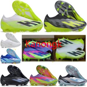 Geschenktas Kwaliteit Voetbal Boots Laceless x Crazyfast.1 FG Lithe voetbalschoenen stevig gemalen soft lederen gebreide voetbalcleats Outdoor Trainers Botas de futbol Us 6.5-11