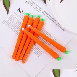 Gift Balpennen Creatieve Wortel Roller Balpen 0.5Mm Oranje Groente Vormige Student Briefpapier Kerstcadeau Drop Delivery Dhkqp