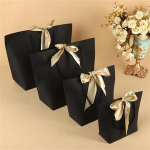 Bolsa de regalo Boutique Bolsas de papel Embalaje de ropa para cumpleaños Boda Baby Shower Present Wrap 5 colores