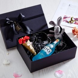 Caja de regalo Navidad Black World Cover Minimalista Bufanda Creativa Perfume Lápiz Labial Caja de Regalo de Cumpleaños