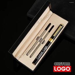 Emballage de boîte-cadeau de luxe, fournitures de bureau pour étudiants en école de commerce, stylo à plume, Logo personnalisé pour petit ami