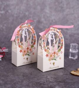 Boîte-cadeau Emballage Mariage Sweet Candy Bride Groom Fleur Small Boîtes Box Boîte pour le mariage Invité Favors Party Supplies 21049744223