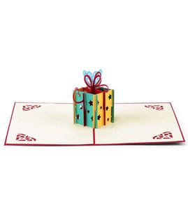 Gift Box Star 3d Pop -up handgemaakte wenskaarten Verjaardag Thank You Card For Children Children Feestelijke feestbenodigdheden8741324