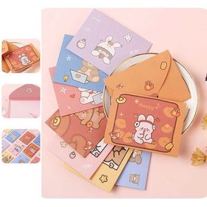 Cartes-cadeaux Cartes de voeux 1 mignon en peluche ours en peluche et lapin Bénédiction merci-vous avec 9 styles de lettres décoratives cartes de voeux de dessin animé Cadeaux d'anniversaire wx5.22