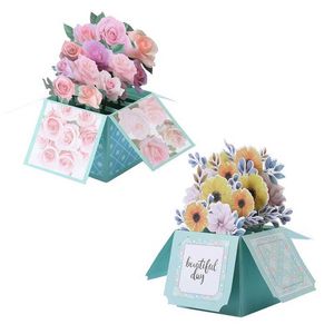 Cadeaubonnen nieuwe 3d Mother's Day Card Pop -Up Flower Wensing Card Blessing Message Cards For Mother Wife Daughter Festival Gifting Supplies Z0310