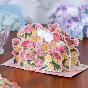 Cartes cadeaux PopUp Flower Card 3D Carte de vœux pour anniversaire, fête des mères, fête des pères, remise de diplôme, anniversaire de mariage, rétablissement, sympathie Z0310