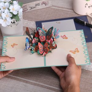 Cartes-cadeaux Divers Papillon Carte pour la Fête des Mères Sympathie Pop Up Cartes de Voeux Anniversaire Anniversaire Femme Maman Cadeau Z0310