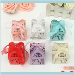 Cadeau événement fournitures festives maison jardingift wrap 50pcs mariage boîte de bonbons sac papier boîtes de faveur tarte sacs de fête emballage écologique1 goutte