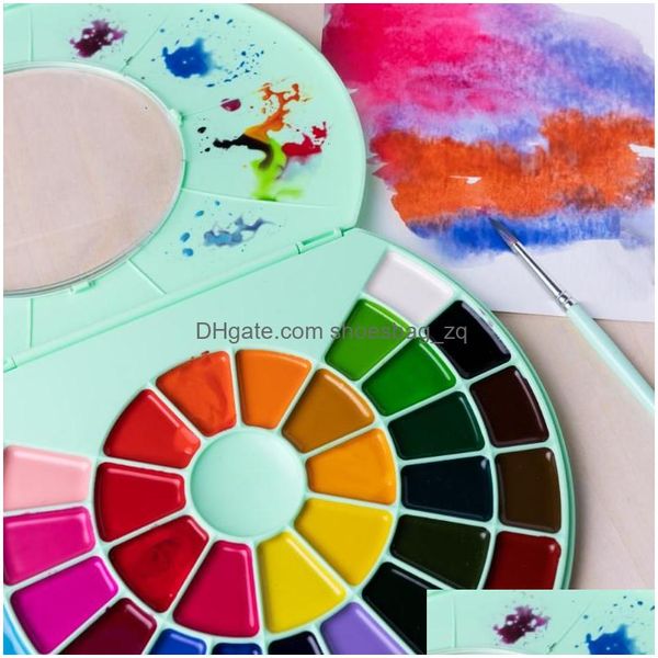 Coffrets cadeaux Himi Semi Hust Watercolor Palette - Assortiment 24/38 Couleurs pour les débutants Artistes Étudiants enfants faciles à mélanger la livraison de chute b dhrsi