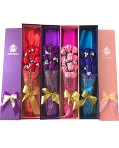 Cadeau de mariage Valentine Fleur Fleur des mères de la fête des Pétales de rose Pétales du papier d'anniversaire 11pcs Rose en 1 boîte Choisissez Color6281485