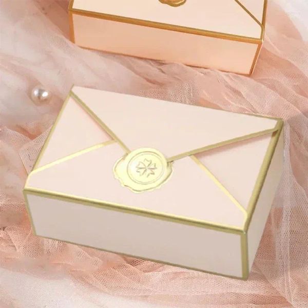 Emballage cadeau 0 / 20pcs Enveloppe Shape Candy Box Box Chocolate Packaging For Guers Baby Shower Wedding Favor Treat Boxes Party Decor
