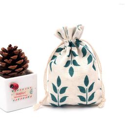 Envoltura de regalo 1 PC 3 tamaños Drawstring Burlap Hessian Jute Bag Bode Favor Pouch Joya Empaca suministros de fiesta de Navidad