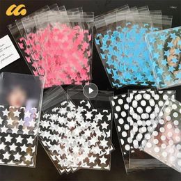 Envoltura de regalo 10-100pc joyería de estrella de PE transparente bolsillo autoadhesivo soporte para tarjeta de dulces