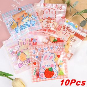 Gift Wrap 10/1 Stuks Cartoon Geschenken Zak Plastic Zelfsluitende Verpakking Zakken Koekjes Snoep Voedsel Opslag Container Xmas gunsten