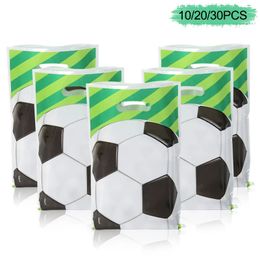 Envoltura de regalo 10 20 30 unids Tema de fútbol Favores de fiesta Bolsas de dulces Embalaje de fútbol Bolsa de regalo Boy Kids Cumpleaños Decoración Suministros 231027