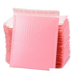 Gift Wrap 10/20/50pcs Roze BK SEAL Filmzakken voor verpakking Bubble Mailers Zelf Envelope Lined Polymailer Bag Gedekte druppel levering Ho DHQ2P