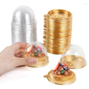 Cadeau cadeau 10 / 20pcs Mini Dessert Cake Box Conteneur Transparent Cupcake Pâtisserie Cuisson Boîtes d'emballage Fournitures de fête de mariage Noël