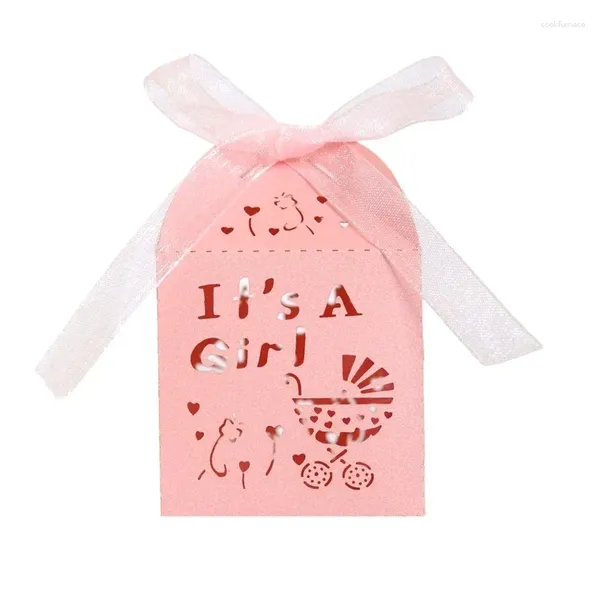 Envoltura de regalo 10/25 unids pequeñas cajas lindas para niña bautismo baby shower fiesta de cumpleaños favor embalaje rosa caja de caramelo suministro al por mayor