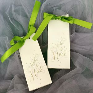 Papel de regalo 10/30/50 Uds cajas de cartón de cinta verde fiesta del Día de San Valentín favores dulces boda paquete de grageas bolsas de regalo rosa