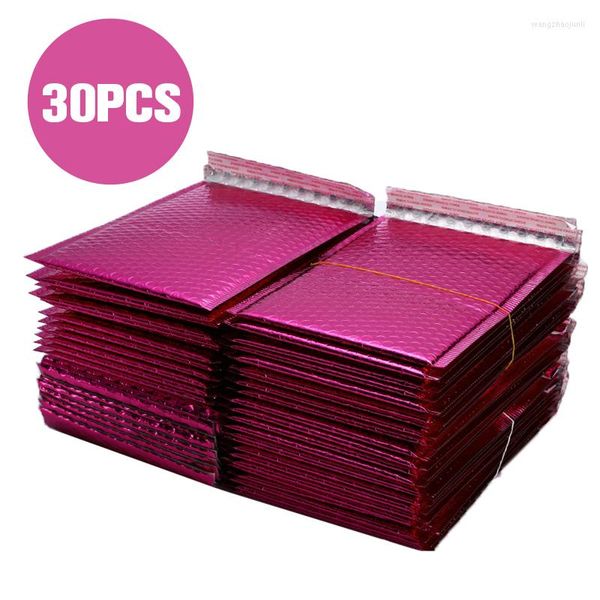 Cadeau cadeau 10/30pcs enveloppe de mousse antichoc auto-joint mailers sacs rembourrés avec bulle pour l'emballage d'expédition 2 couleurs