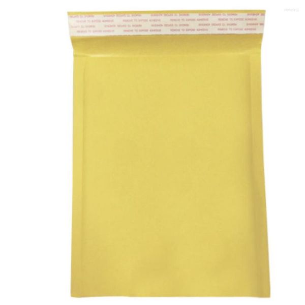 Emballage cadeau 10 paquets d'enveloppes anti-pression sac d'emballage étanche à l'humidité papier auto-scellant bulle jaune rembourré