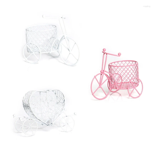 Cadeau cadeau 10 pack romantique coeur chariot / tricycle bonbons boîte chocolat bonbons fête de mariage boîtes de faveur fournitures