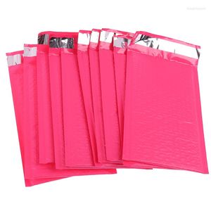 Emballage cadeau 10 pièces 150x240 40mm Rose rouge bulle enveloppe feuille Mailer pour poste logistique Express articles fragiles