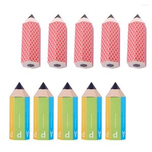 Geschenkwikkeling 10 PCS Candy Box Kids Colored Pencils Containers voor geschenken Paper Favor Boxes feestbenodigdheden Vormige snack