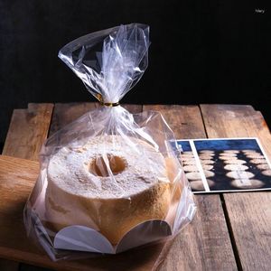 Emballage cadeau 10 pcs Emballage de gâteau en mousseline de soie DIY Sacs de cuisson Boîte en papier pour boulangerie Cholocate Candy Sac d'emballage alimentaire 6/8 pouces