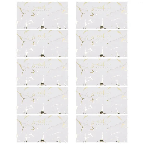 Enveloppe cadeau 10 pcs cadeaux Eid Enveloppe Supply Enveloppes de papier délicat enveloppe monnaie de paquet d'emballage blanc