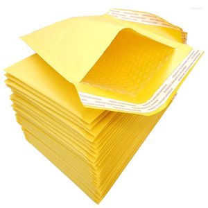 Emballage cadeau 10 PCS/Lot180x230mm papier Kraft enveloppes à bulles sacs expéditeurs enveloppe rembourrée avec sac postal goutte