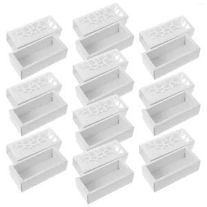 Geschenkwikkeling 10 PCS Macaron Container Pie Box Kraft Cookie Boxes Mini Cake Snack Bakery -venster