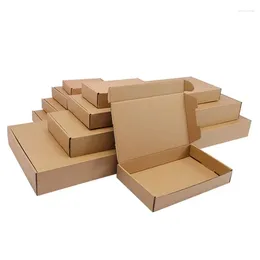 Gift Wrap 10 PCS Super Hard Hard Brown Multi-Size Carton Packaging Wedding Party Chocolate Candy Event Box