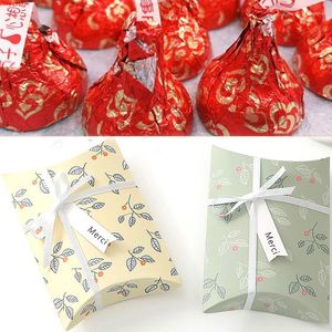 Emballage cadeau 10 pièces fournitures de mariage boîte d'emballage bonbons fête de vacances papier d'impression bricolage