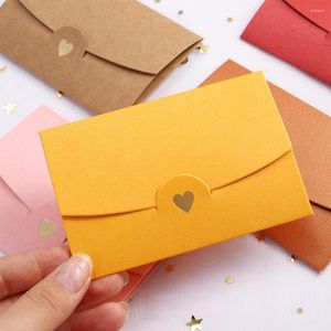 Geschenkomschakeling 10 stukken/perceel 10,5 7 cm kleine wenskaartnaam envelop stamperen liefde parellijstenpapier mini -enveloppen