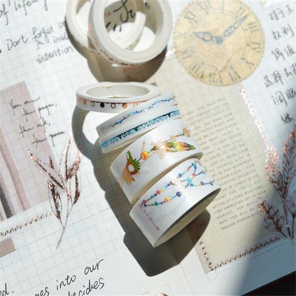 Emballage cadeau 10 rouleaux/ensemble Dream Water Blue Series papier décoratif Washi Tape ensemble papeterie japonaise Kawaii Scrapbooking fournitures autocollants