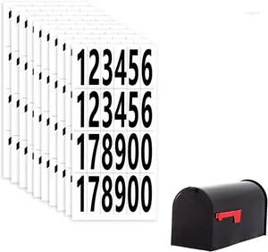 Envoltura de regalo 10 hojas Portátil 0-9 Etiquetas numéricas Puerta de álbum de recortes Pegatinas numéricas a prueba de agua Accesorio hecho a mano para álbum de recortes