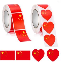 Gift Wrap 100-500 stcs China vlagstickers Verwijderbare labels Pegatinas's benodigdheden voor parades Chinese internationale festival