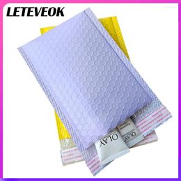 Envoltura de regalo 100/50 unids Bubble Mailer Bolsas de embalaje autoselladas Protección anti-caída Sobres acolchados Correo Púrpura / Rosa / Amarillo