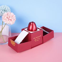 Geschenkwikkeling 100 talen "I Love You" ketting metalen rozenjuwelendoos voor Valentijnsdag Moeders Wedding Girlfriend 221202