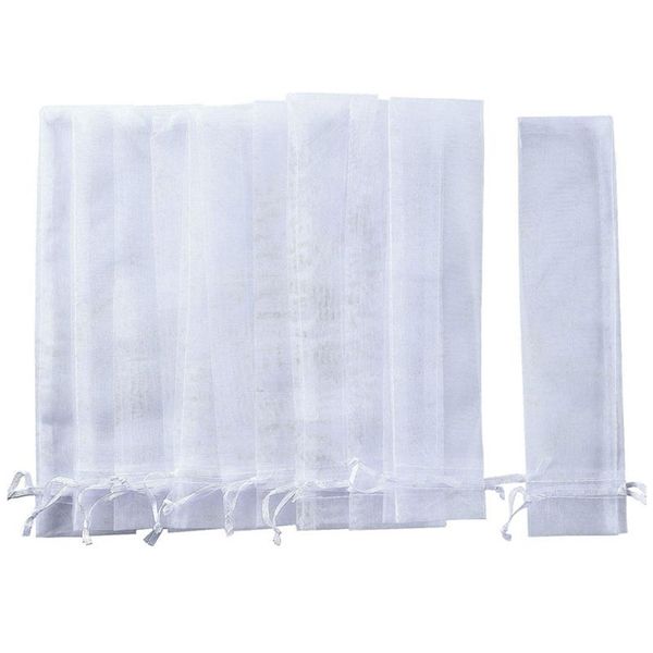 Paquet de 100 pochettes pliantes pour ventilateur à main avec cordon de serrage, sacs en organza pliants, sac de poche pour ventilateur en plein air, sacs-cadeaux pour faveurs de mariage en plein air 220913