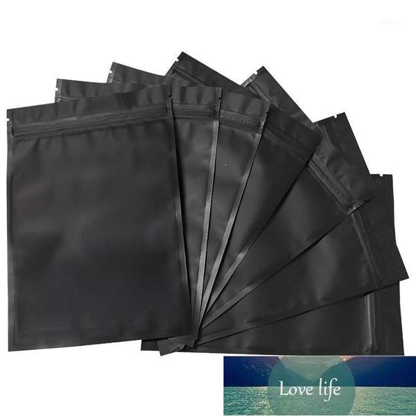 Emballage cadeau 100 paquets de sacs debout anti-odeurs - pochette refermable en aluminium Mylar sac à fermeture à glissière double face noir mat1 prix d'usine conception experte qualité dernier style