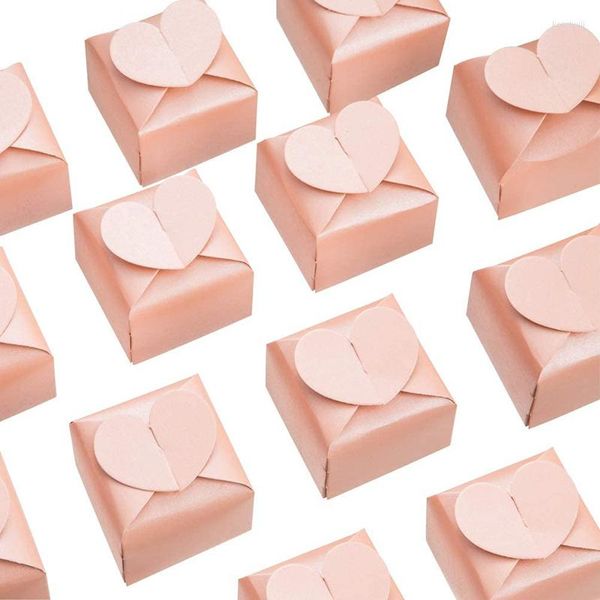 Emballage cadeau 100 pièces boîte à bonbons faveur de mariage papier perle en vrac avec coeur arc fête faveur mariage anniversaire