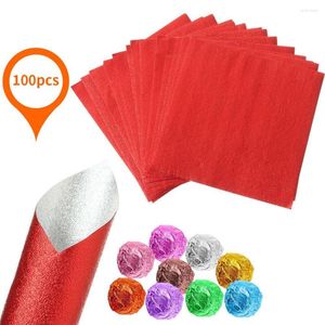 Geschenkwikkeling 100 PCS DIY Candy Color Gilded Wedding Party Supplies Bakpakket Papier Wikkel Aluminium Folie Chocolade