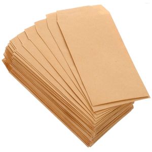 Emballage cadeau 100 Pcs Enveloppe Enveloppes pour cartes Coin Money Kraft Paper Storage Small