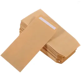 Cadeauverpakking 100 stuks envelop contant geld enveloppen blanco kaarten dubbelzijdig tape klein kraftpapier