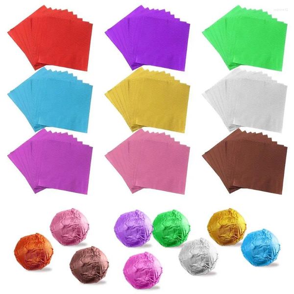 Enveloppe cadeau 100 PCS Golden Couleur en aluminium Paquet Papier en métal Enveloppe de mariage